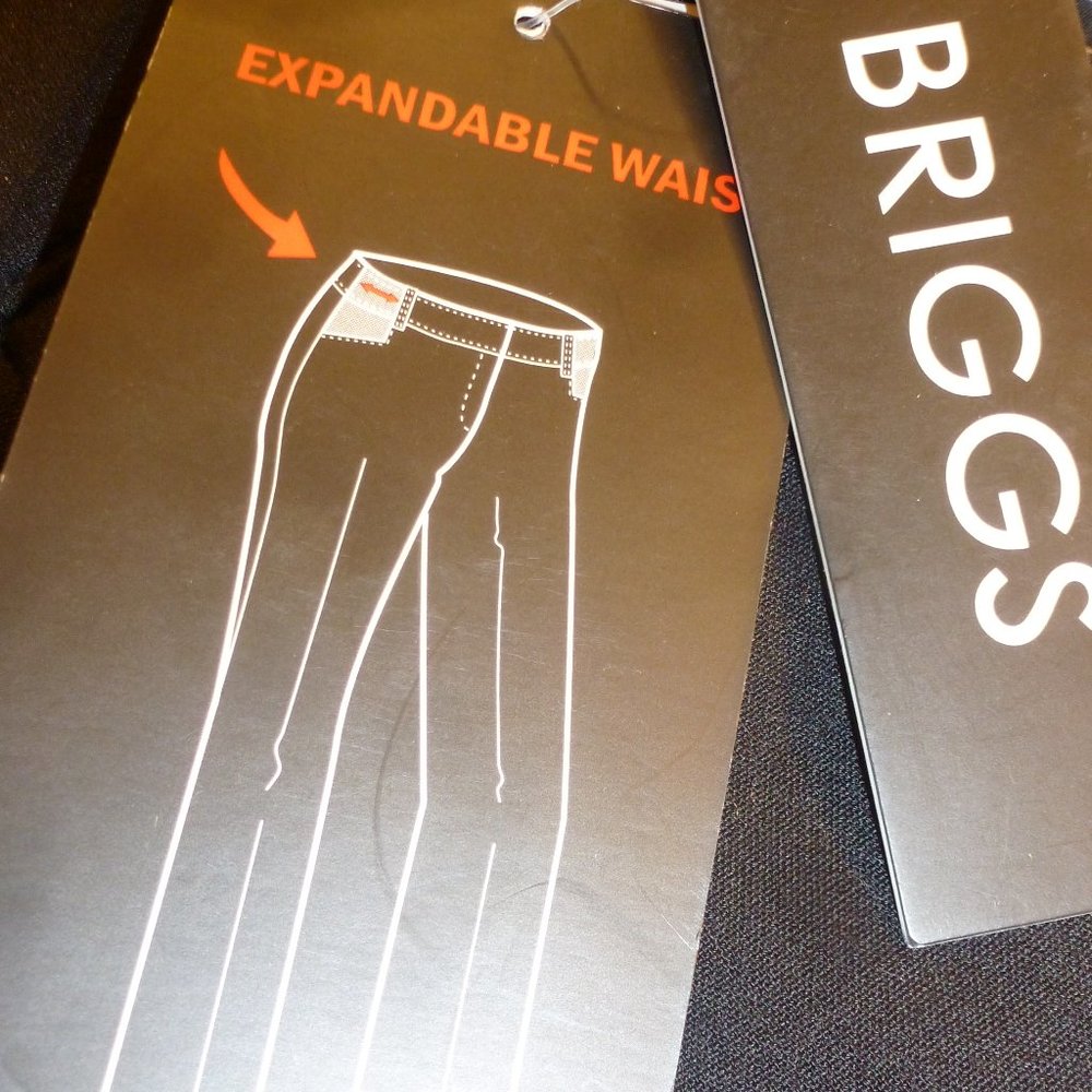 Briggs New York Expandable  Waist  Easy-fit Black Slacks/ Pants Sz 8